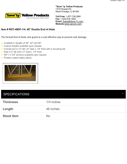 Thickness 1/4 inches Length 48 inches Stock Item No