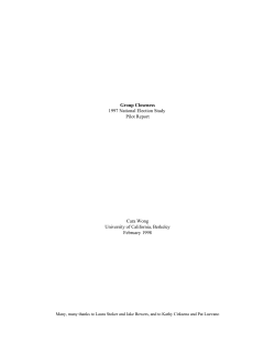 Group Closeness - American National Election Studies