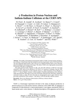 Production in Proton-Nucleus and Indium-Indium