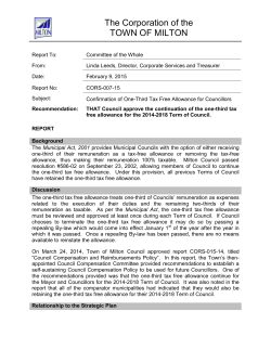 Confirmation of One-Third Tax Free Allowance for