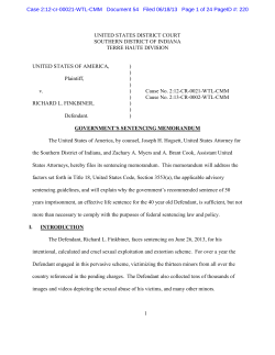 Finkbiner sentencing memo