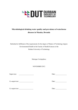 Microbiological drinking water quality and prevalence of waterborne
