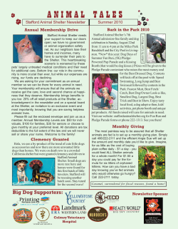 Stafford Animal Shelter Newsletter 2010