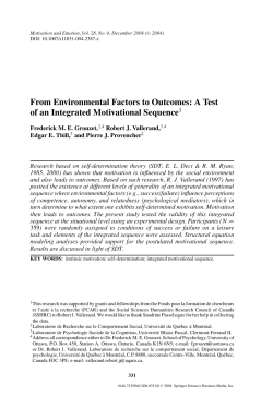 From Environmental Factors to Outcomes: A Test of an Integrated
