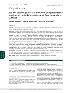 It`s not just the joints, it`s the whole thing: qualitative analysis of