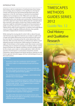 Oral History and Qualitative Research