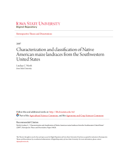 Characterization and classification of Native American maize