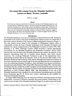 DEVONIAN FISH REMAINS FROM THE MUNABIA SANDSTONE