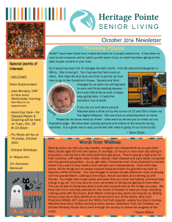 October - Heritage Pointe Senior Living