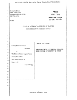 PDF: Petition challenging Prince`s estate