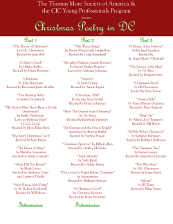 Christmas Poetry in DC