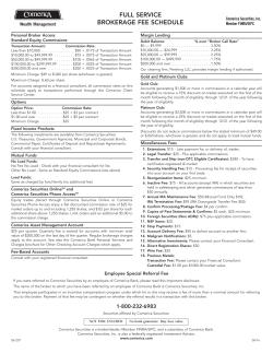 full service brokerage fee schedule