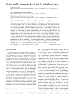 Sound quality assessment of wood for xylophone bars