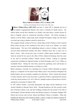 JEFFERIS William Harry - Australian Institute of Architects