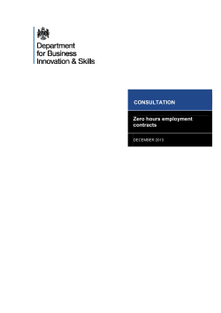 BIS zero hours contracts