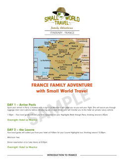 FRANCE FAMILY ADVENTURE with Small World Travel