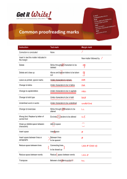 Common proofreading marks