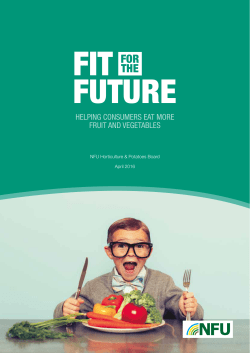 HELPING CONSUMERS EAT MORE FRUIT AND VEGETABLES