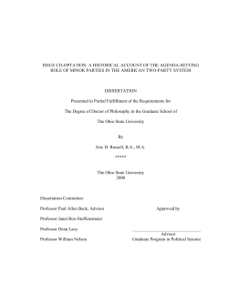 ISSUE CO-OPTATION: A HISTORICAL ACCOUNT OF THE