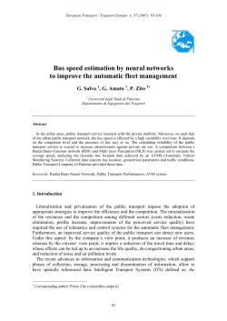Bus speed estimation by neural networks to improve