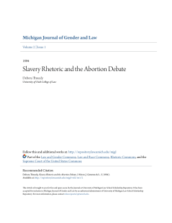 Slavery Rhetoric and the Abortion Debate