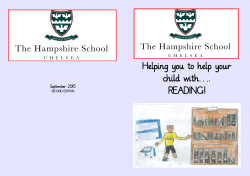 READING! - The Hampshire School Chelsea