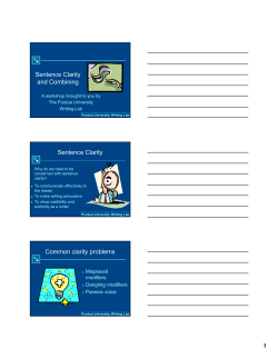 Sentence Clarity and Combining