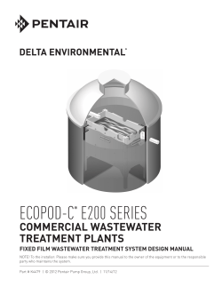 ecopod-c&reg; e200 series - Pentair Water Literature