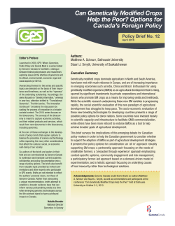 Can Genetically Modified Crops Help the Poor?