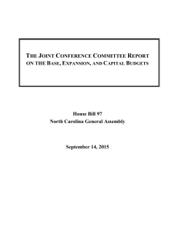 Joint Conference Committee Report