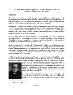 A Freemason Who Changed Our Country: Thurgood Marshall