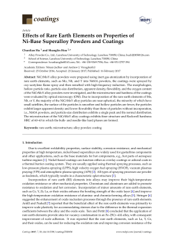 Effects of Rare Earth Elements on Properties of Ni