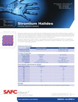 Strontium Halides - Merck Performance Materials
