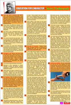 EDUCATION FOR CHARACTER Swami Vivekananda