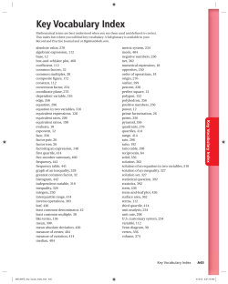 Key Vocabulary Index
