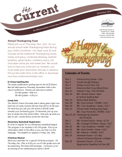 Calendar of Events - North River Christian Academy