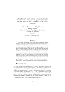A big bucket time indexed formulation for nonpreemptive single