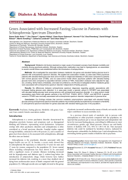 Genes Associated with Increased Fasting Glucose in Patients with