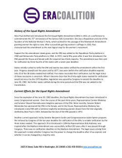 History of the Equal Rights Amendment