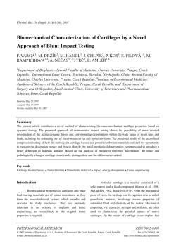 Biomechanical Characterization of Cartilages by a Novel Approach