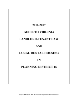 Landlord-Tenant Law and Rental Housing Guide