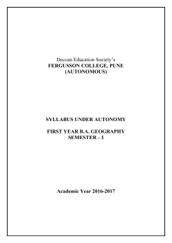 F.Y. B.A. Geography