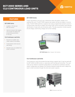 BCT-2000 SERIES AND CLU CONTINUOUS LOAD UNITS