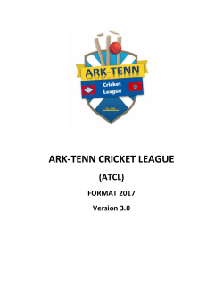 League Format - Ark-Tenn Cricket League