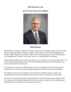 2015 Election Cycle Fort Wayne Mayoral Candidate Mitch Harper