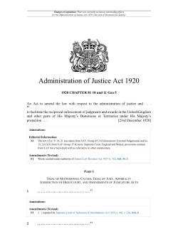 Administration of Justice Act 1920