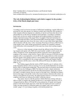 The role of phonological distance and relative support in the produc