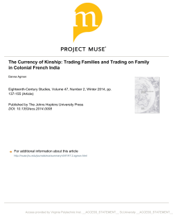The Currency of Kinship: Trading Families and