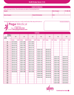SLIM Order form (1/2)