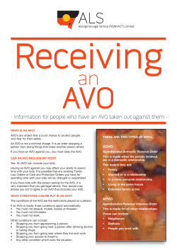 Information for people who have an AVO taken out against them